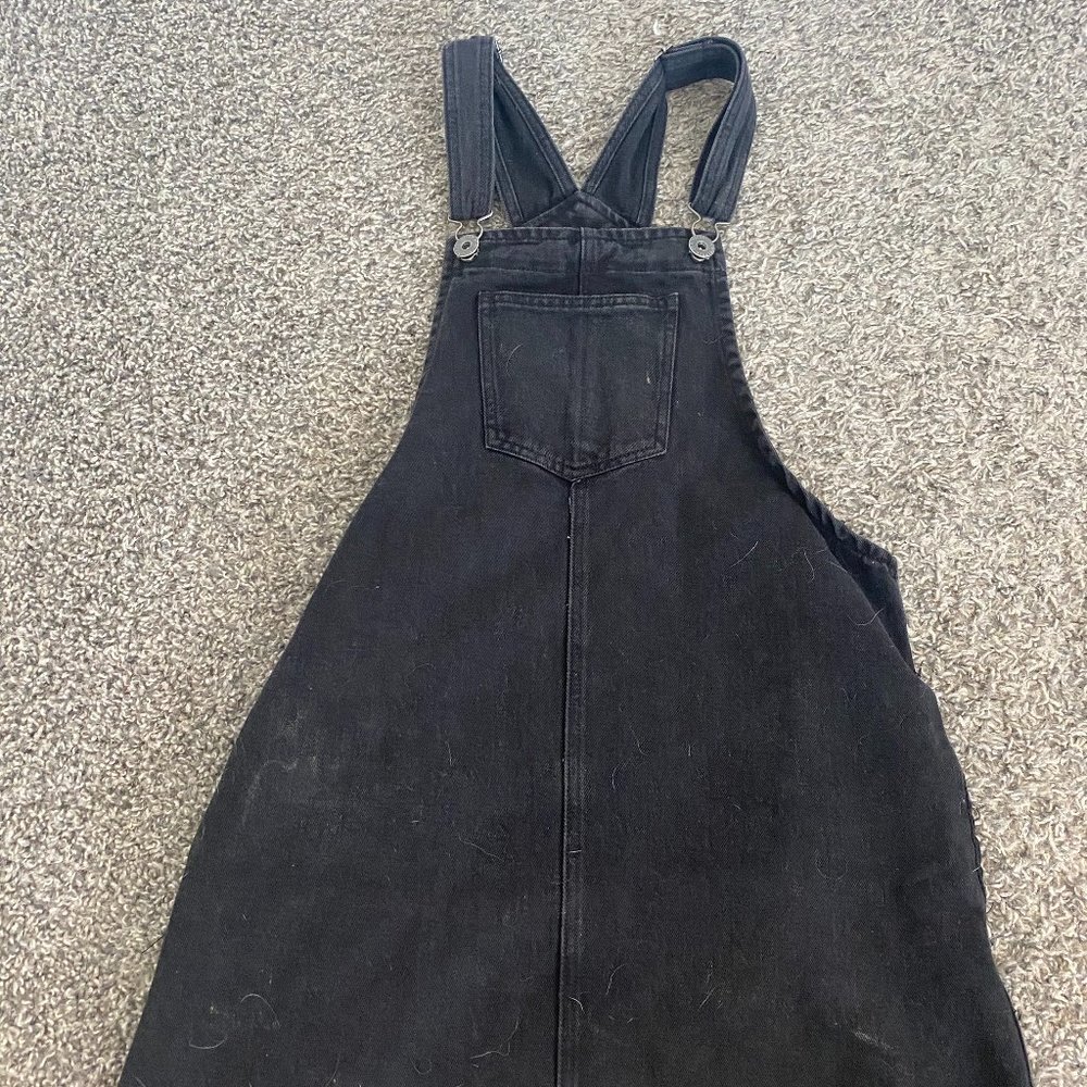 Black overall dress